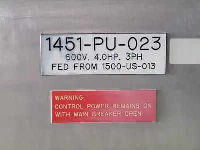 4HP, 600V Motor Starter Control Panel w/ 10A, 3-Pole Circuit Breaker CED63A010