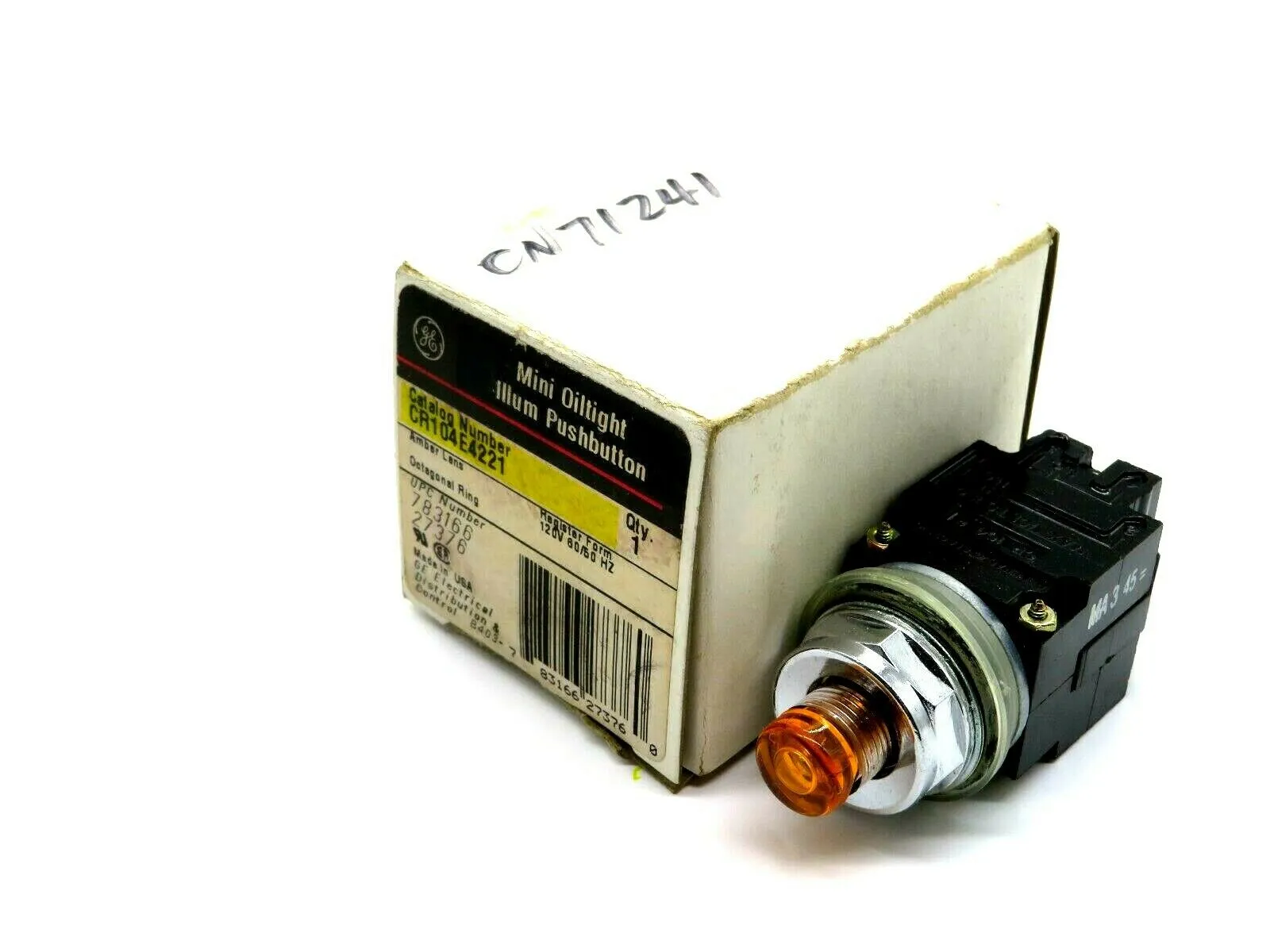 GENERAL ELECTRIC CR104E4221 PUSHBUTTON 120VAC AMBER