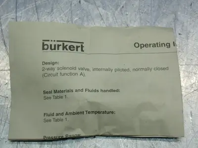New | in-Stock BURKERT 00456540 Valves/Fittings | HGR 24 #732744