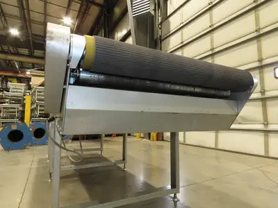 Habasit 38"x 11' 6" Slider Bed Conveyor 33.5"W Grip Belt 220V 3PH 5FPM