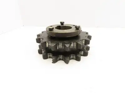 Double Roller Chain Sprocket 15-Tooth 1.25" Pitch 2" Bore