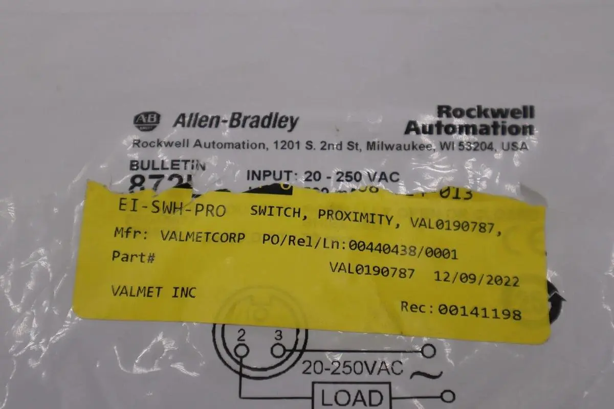 ALLEN BRADLEY 872L-A20E40-R3 SER. A 20-250VAC NEW UNIT STOCK G836A