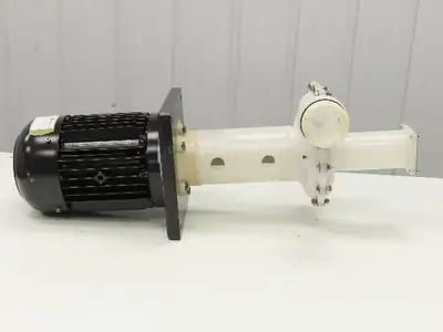 Daetwyler PVDF Acid Chemical Pump Centrifugal Suction 2.5x3" MPT 2.6kw 460V 3PH