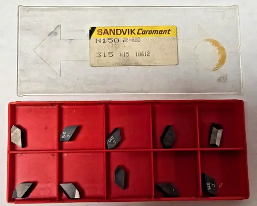 SANDVIK Coromant N150 2-600 315 K15 Lathe Grooving Carbide Inserts 10 Pcs New