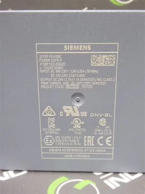 Siemens 6EP1332-5BA20 SITOP PSU100C DC Power Supply 24VDC 3.7A New NIB