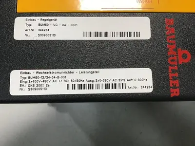 USED BAUMULLER BUM60-VC-0A-0001