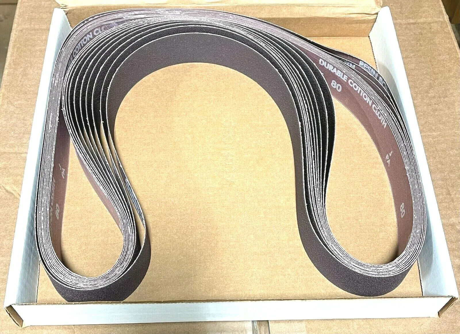 Norton R228 1-1/2" x 60" Abrasive Sanding Belt 80 Grit Aluminum Oxide 10 Pack