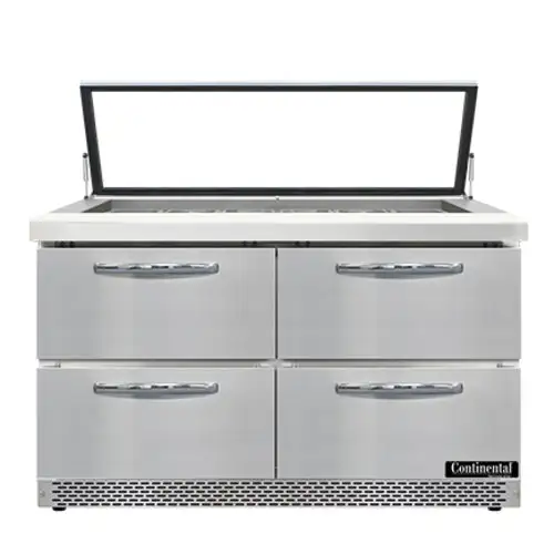 Continental SW48N18M-HGL-FB-D 48" Sandwich/salad Prep Table W/ Refrigerated Base, 115v