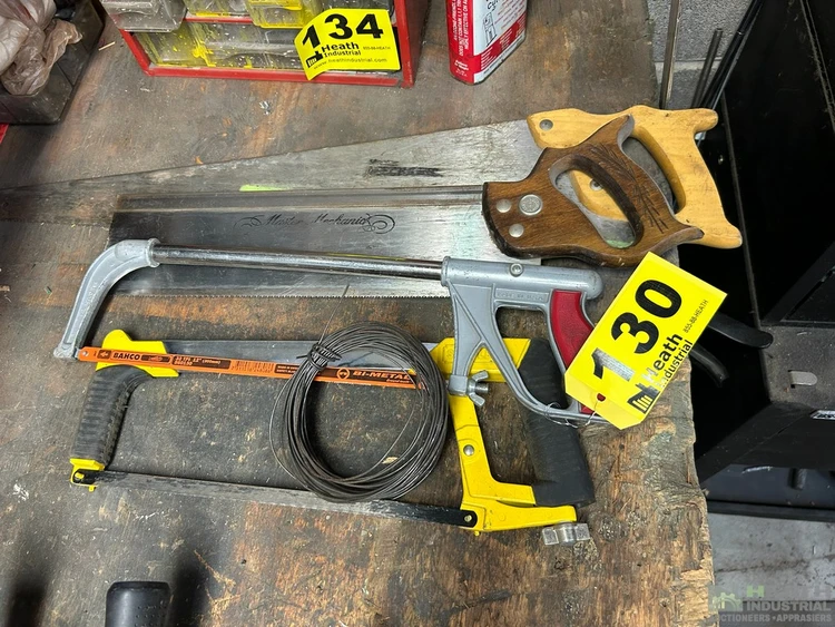 Used _UNKNOWN_ (4) ASSORTED HAND SAWS Cross Cut Saws Illinois US | Heath Industrial Auction Services #1379608