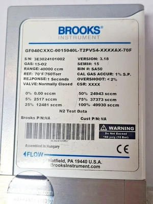 USED Brooks Instrument Does Not Apply
