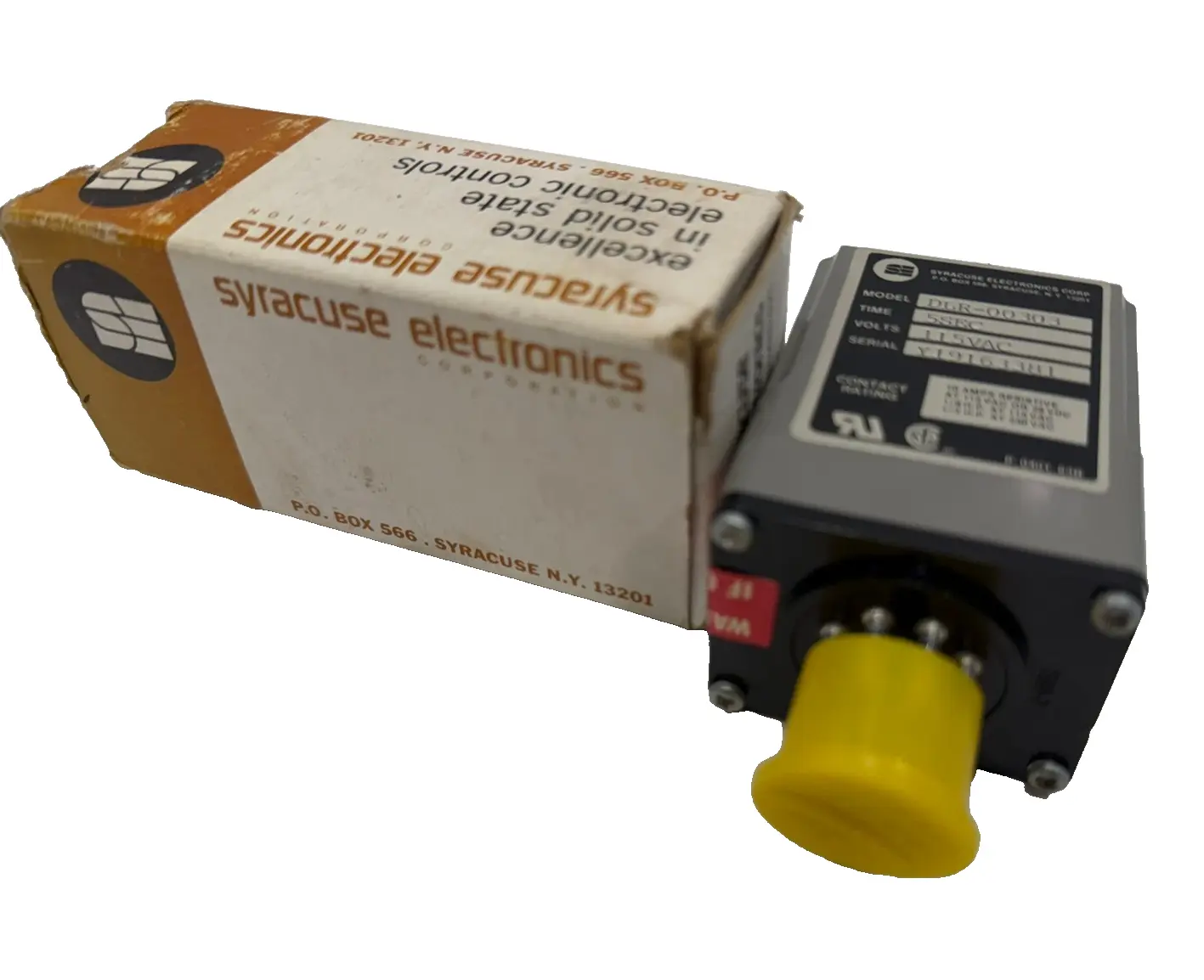 NEW SYRACUSE ELECTRONICS DLR-00303 TIME DELAY RELAY 5 SEC 115VAC DLR00303