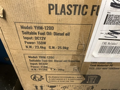 Used VEVOR YHM-120G Fuel Oil Tanks Michigan US | Miedema Asset Management Group #1424947