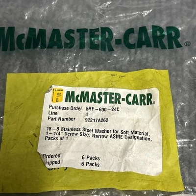 New | in-Stock McMaster-Carr 92217A262 Misc Fasteners California US | Davliegogo LLC #1710171