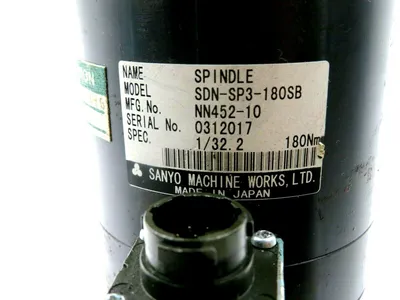 USED SANYO SDN-SP3-180SB NUTRUNNER SPINDLE 124330 SDN-ST-180 SDNSP3180SB