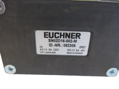 NEW EUCHNER SN02D16-502-M LIMIT SWITCH 2PLUNGER