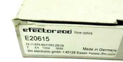 NEW IFM EFECTOR FE-11-EPA-M4/F16X0,265/2M-E20615 FIBER OPTIC SENSOR E20615