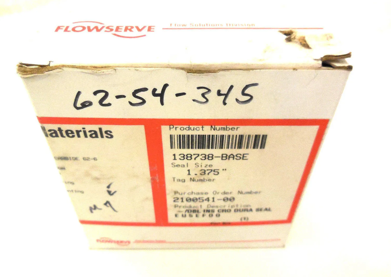 NEW FLOWSERVE 138738-BASE 1.375" SHAFT SIZE 138738BASE