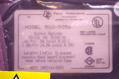 NEW TEXAS INSTRUMENTS 500-5056 DIGITAL OUTPUT MODULE 5005056