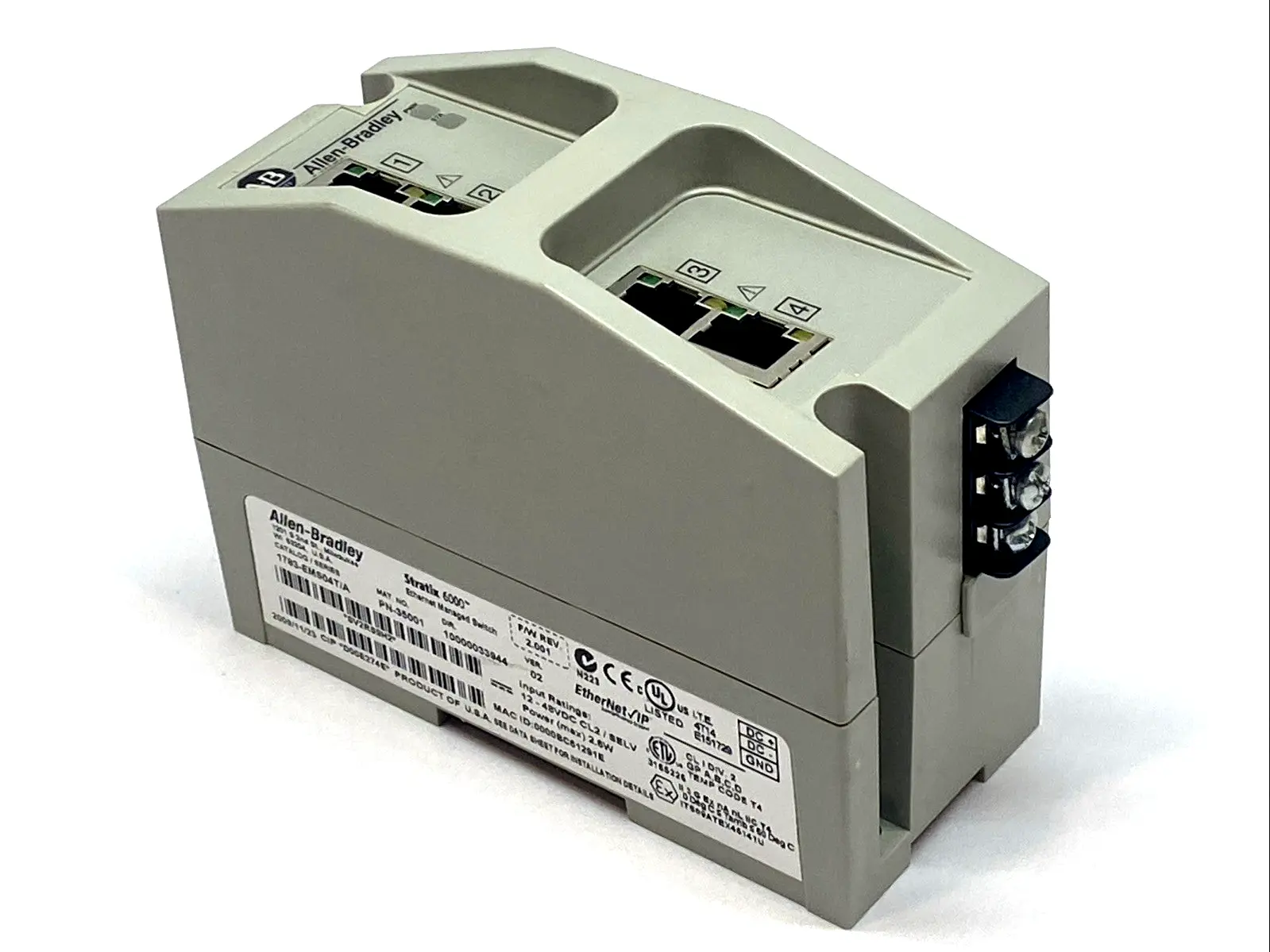 USED ALLEN BRADLEY STRATIX 6000 MANAGED SWITCH 4-PORT