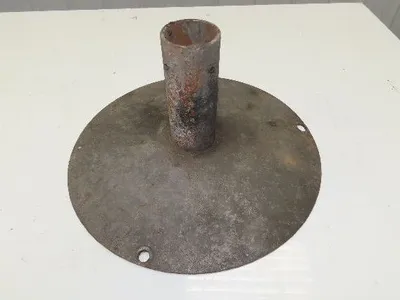14" Steel Pedestal Base Round Pipe Conveyor Leg Stand Adj Height Lot of 3