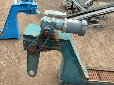 Chip Conveyor, Marathon 1/2hp 208-230/460 Volt 3 Phase Motor, approx. 90” long overall, 9” wide conv...