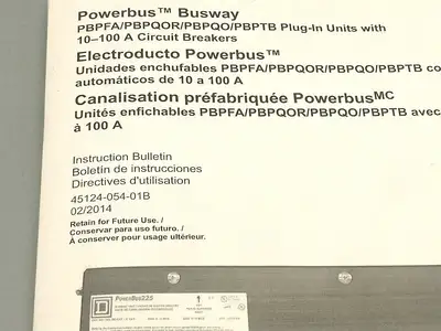 USED SCHNEIDER ELECTRIC POWERBUS BUSWAY PLUG-IN UNITS WITH 10–100 A CIRCUI