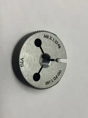 New | in-Stock VERMONT GAGE THREADED RING INSPECTION GAUGE M8X1.25-6G GO PD 7.160 Pin & Plug Gages Michigan US | Maverick Industrial Sales #1122786