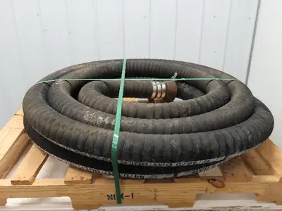 Jason 4470 Dry Bulk Material Suction Hose 3" ID x 48' Gum Rubber 75 PSI