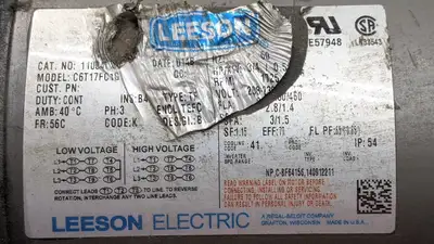 110047.00,F721B-40K-B5-J | Leeson 110047.00 Electric Motor w/Boston Gear F721B-40K-B5-J Speed Reducer - Used