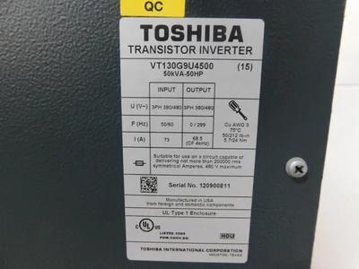 Used Toshiba VT13G9U4500 Variable Speed Drives Ohio US | Equipment Recovery Corp. #1329784