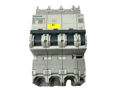 USED SIEMENS CIRCUIT BREAKER 3P 60A W/ 5ST3010-0HG AUXILIARY SWITCH