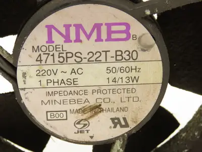 Minebea 4715PS-22T-B30 Cooling Fan 4 1/2" 220VAC 1 Phase 50/60 HZ Lot Of 5