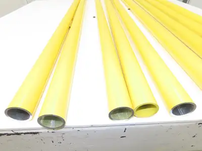 1-1/4"x 48" Sch 40 Yellow Aluminum Speed-Rail 1.66" Pipe OD  Mixed Lot of 9