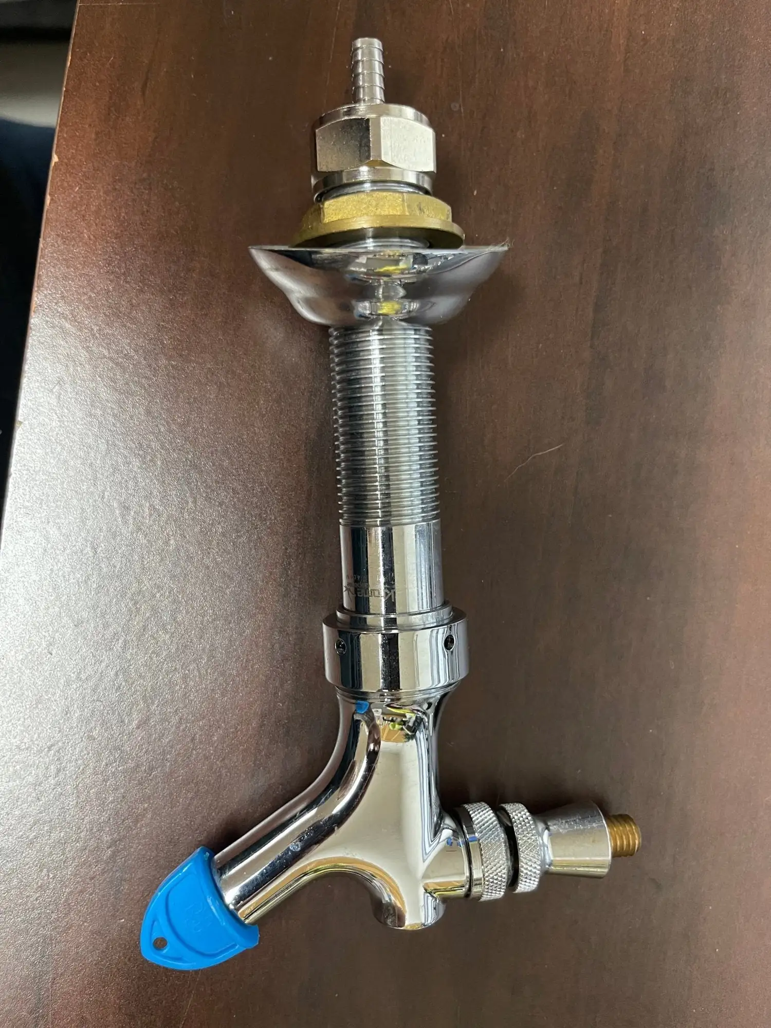 Used Falcon Restaurant Supply Used Complete Beer Tap Stainless Faucet, 4" Shank and 1/4" Barbed Nipple Faucets / Sprayers Illinois US | Falcon Restaurant Supply #1375759