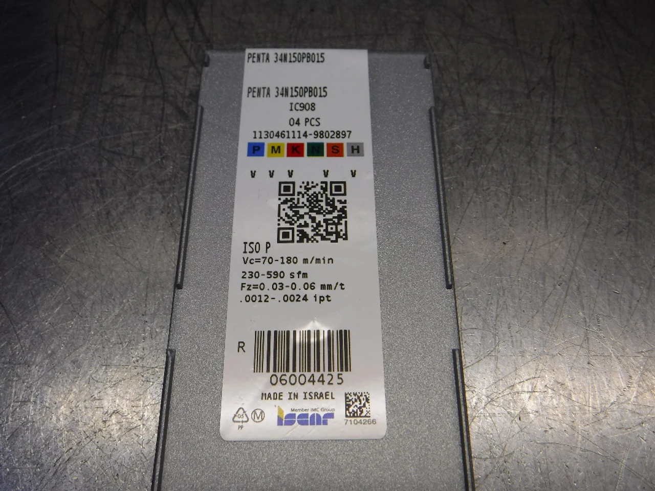 Iscar .059" Carbide Inserts QTY4 PENTA 34N150PB015 IC908 (LOC1238C)