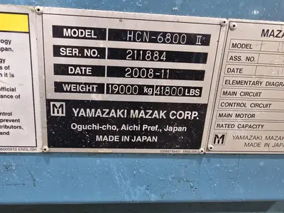 Used 2008 MAZAK HCN 6800II Multitasking Machining Centers Minnesota US | Orca Machine Tools, Inc. #1311233