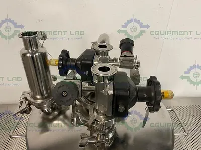 USED ALLOY PRODUCTS 45 LITER STAINLESS STEEL REACTOR 50 PSI W/ BOTTOM DRAIN & VALVES