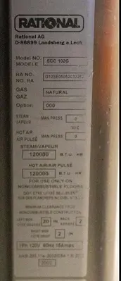 USED RATIONAL SCC102G