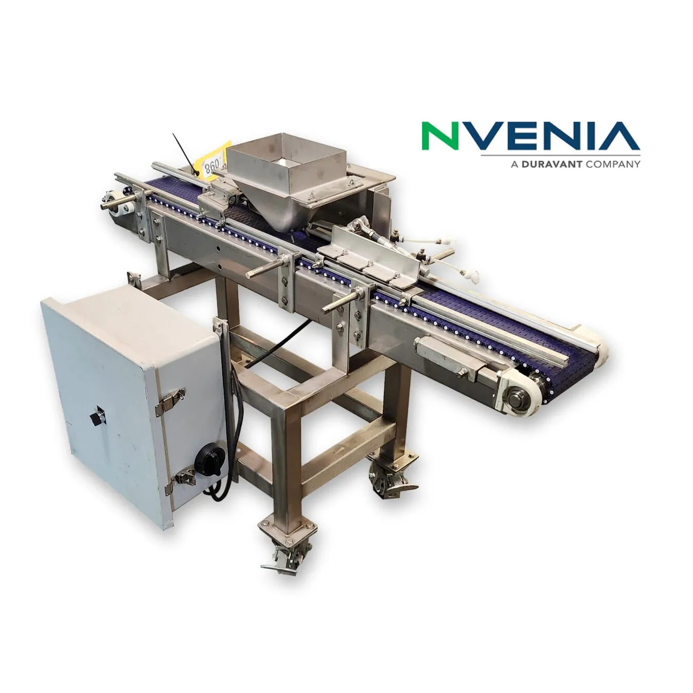 Used 6"W X 52"L Ohlson Modular Indexing Belt Conveyor