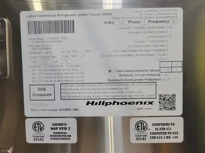 USED 2016 HILLPHOENIX SBI12RH
