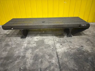 96" x 32" x 16" HIGH T-SLOTTED DRILL LAYOUT BOX TABLE: STOCK 24333