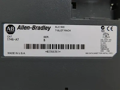 Allen Bradley 1746-A7 SLC 500 7-Slot Rack Series B Used