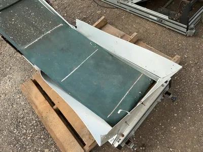 (3) Crivaf Automation Belt Conveyors, Aluminum Frame, no motors, need work, longest is approx. 140”