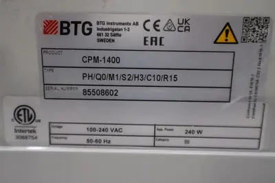 BTG CPM-1400 PH/Q0/M1/S2/H3/C10/R15 CONSISTENCY TRANSMITTER - NEW - STOCK 3826CC