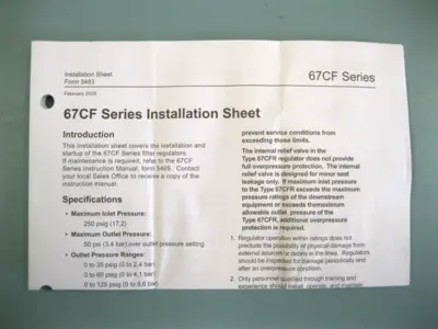 NEW Fisher Controls FS-67CFR-239