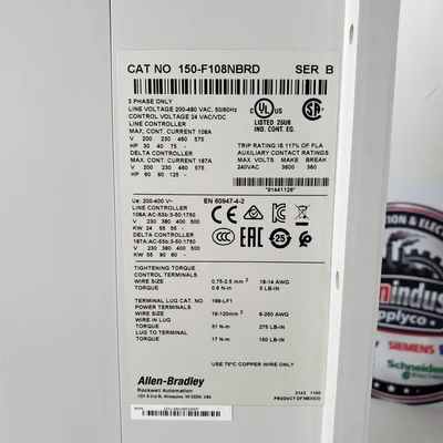 Used Allen-Bradley 150-F108NBRD Starters California US | American Industrial Supply Co. #1376968