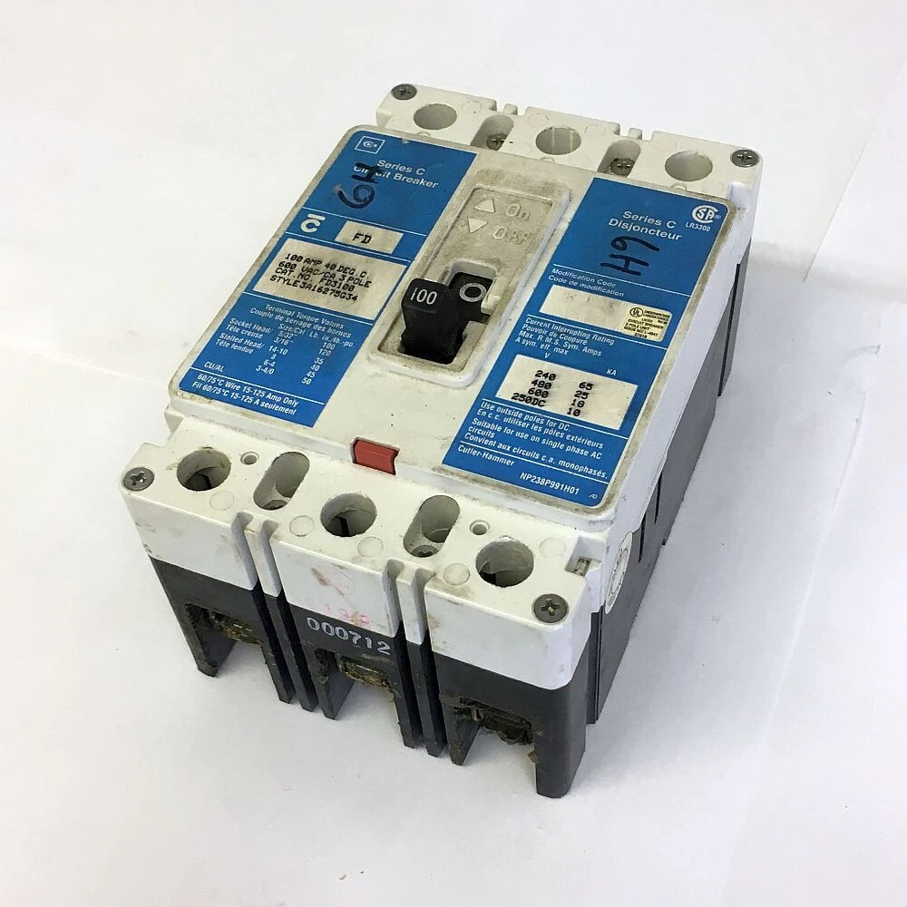 Cutler Hammer 3 Pole 100 Amp FD Breaker