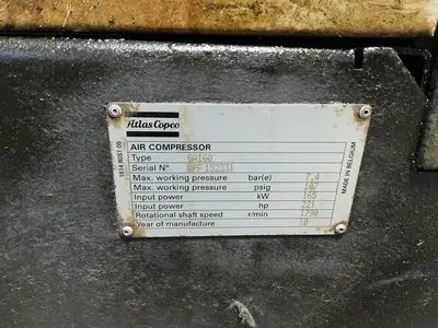 USED 2010 ATLAS COPCO GA 160