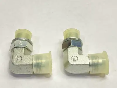 USED PARKER TRIPLE-LOK 37 DEGREE FLARE JIC FITTING 1/2" X 3/8-19" LOT OF 2