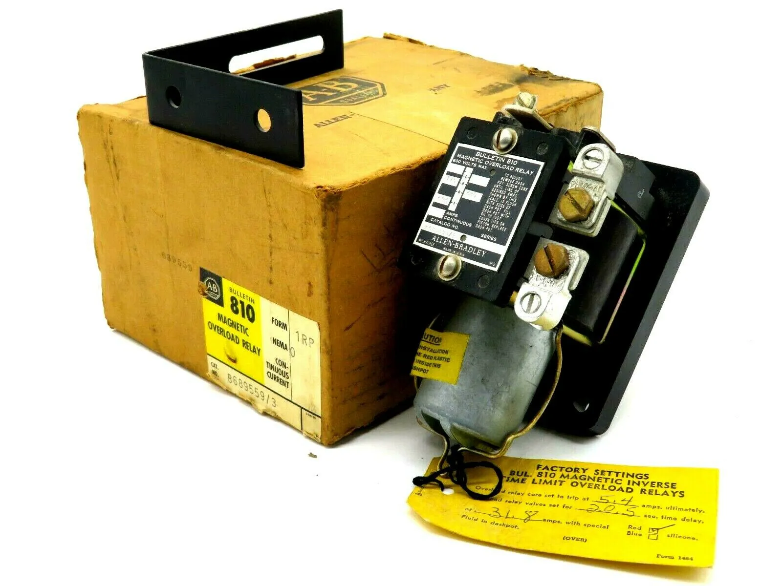 NEW ALLEN BRADLEY 810-1RP MAGNETIC OVERLOAD RELAY B689559/3 8101RP